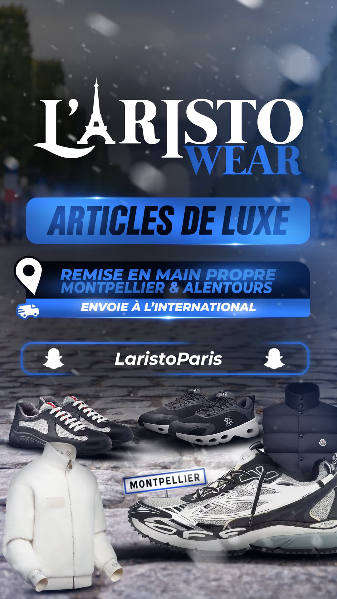 Flyer réalisé pour L'Aristo, prêt-à-porter