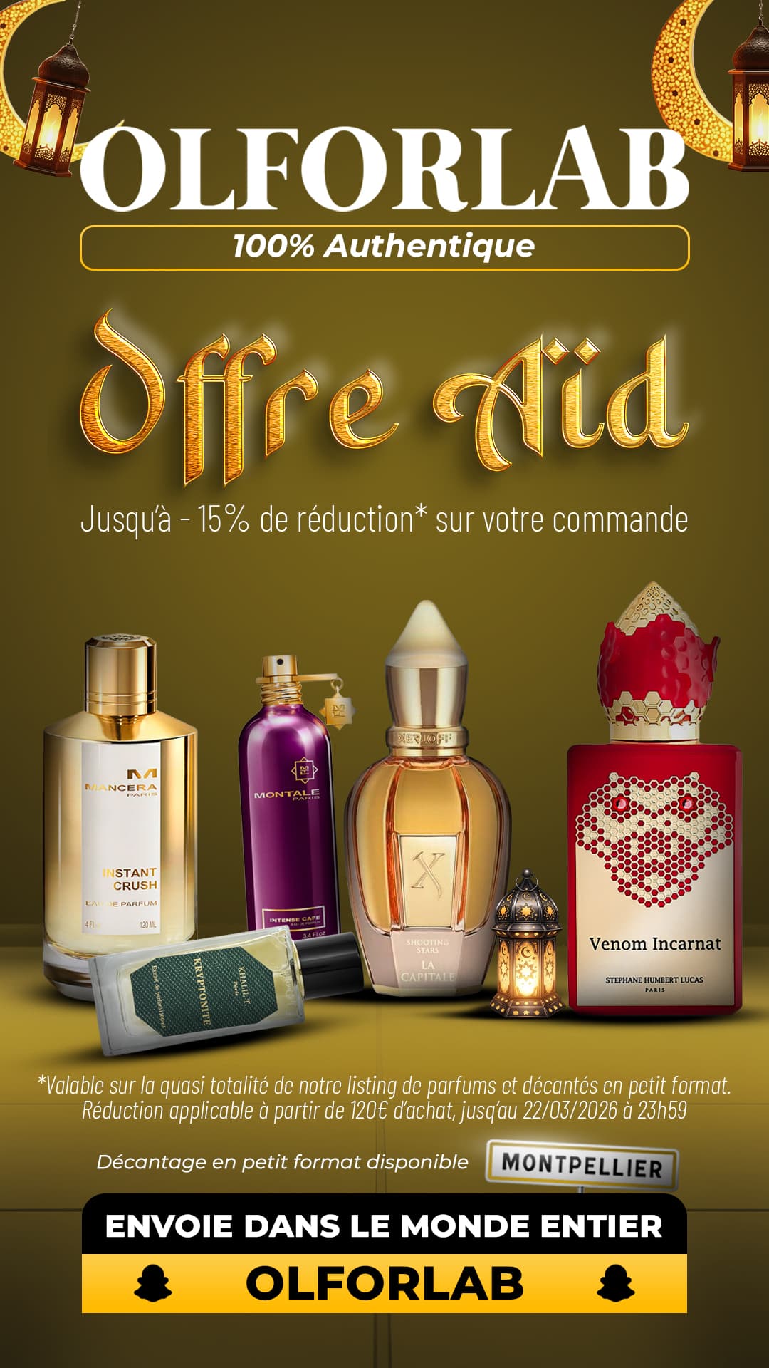 Visuel réalisé pour Olfor, parfumerie